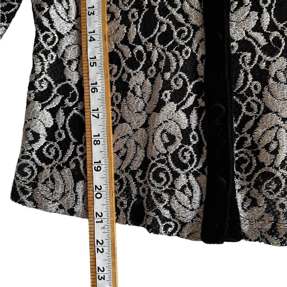 WILD USA LACE BLOUSE TOP WOMEN SEE THROUGH LONG SLEEVE SZ SMALL - Picture 6 of 9